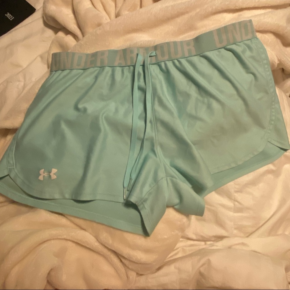 Light blue under armour shorts